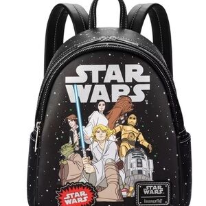 Loungefly Star Wars Glow -in -the -Dark Mini Backpack NWT